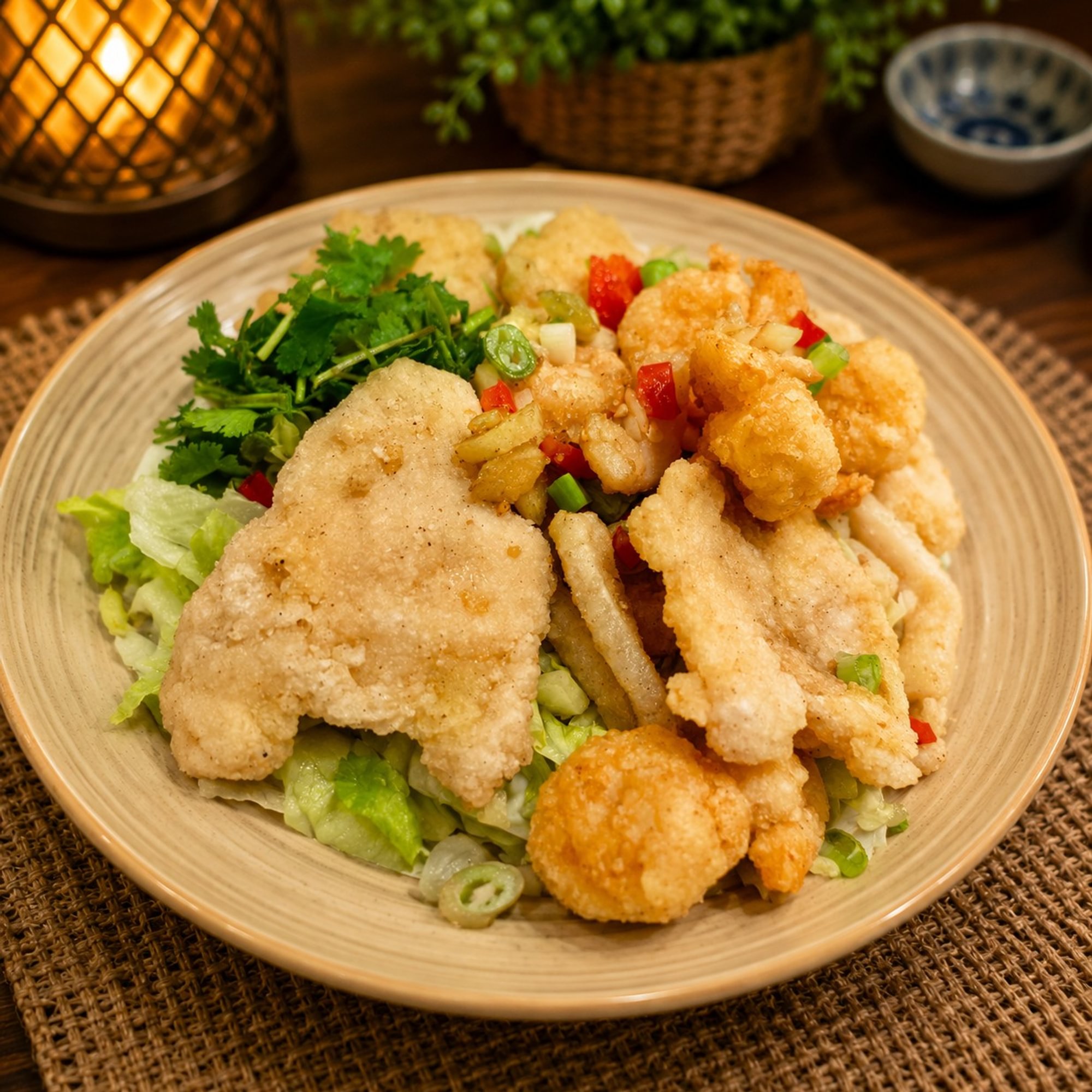 Deep Fried Spicy Seafood / 椒盐三宝