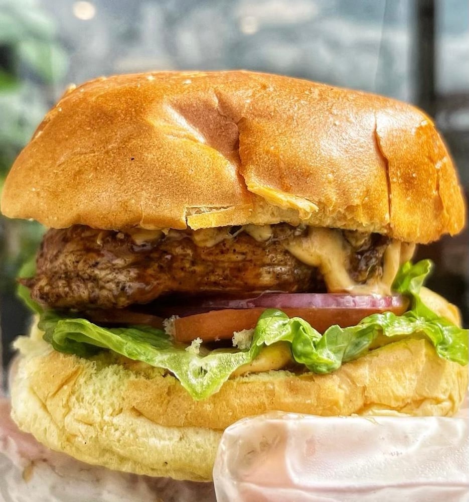 Jerk chicken burger
