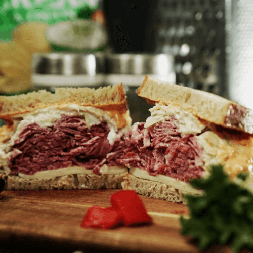 Corned Beef Swiss Sloppy Joe