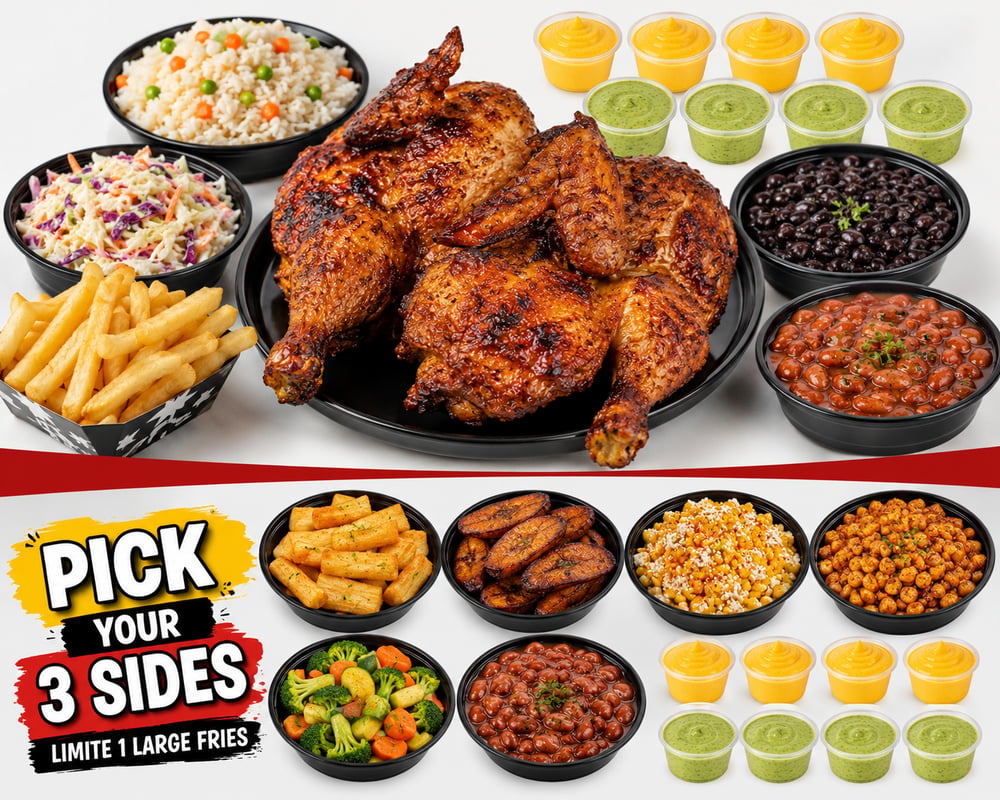 Whole Chicken + 3 SIDES 🍗🔥