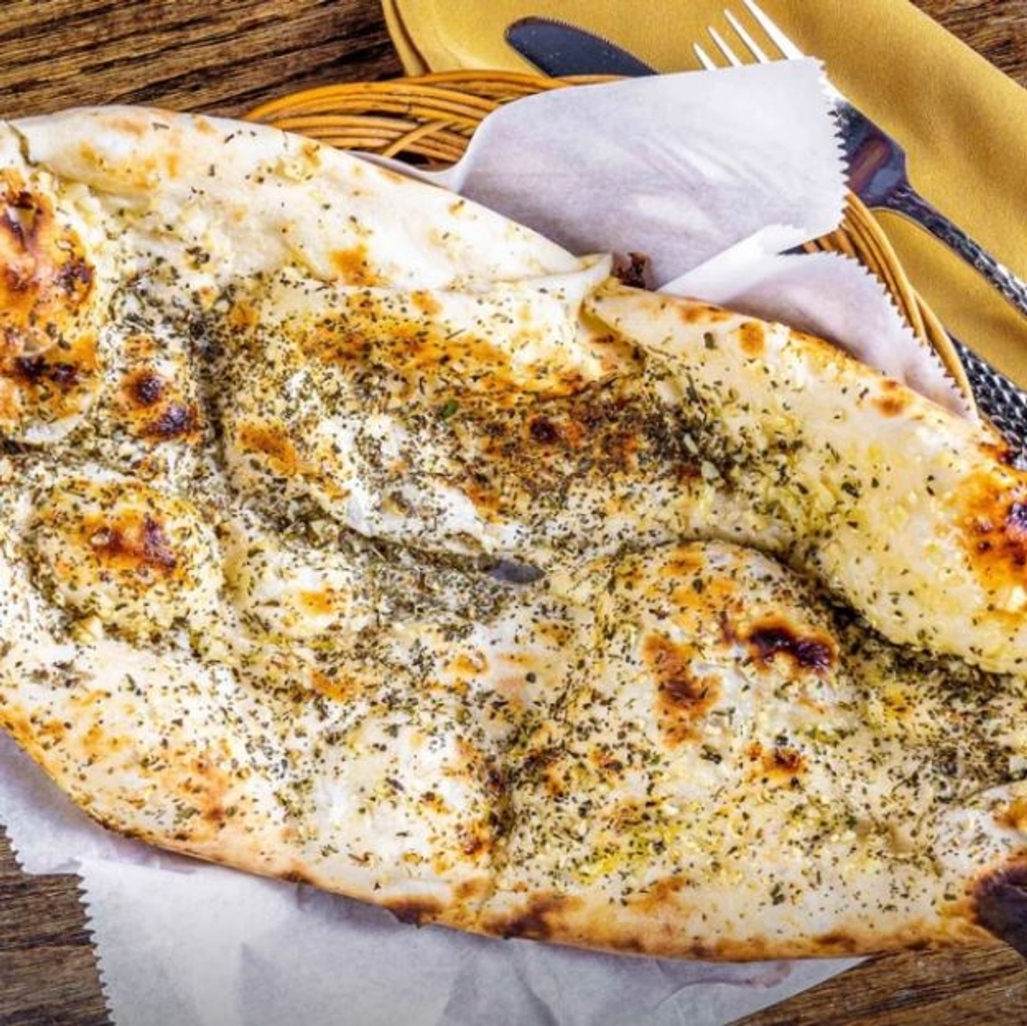 Basil Garlic Naan Signature
