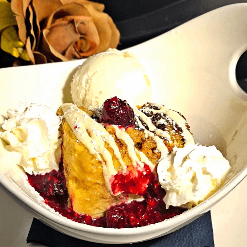 Rustic Warm Sicilian Bread Pudding