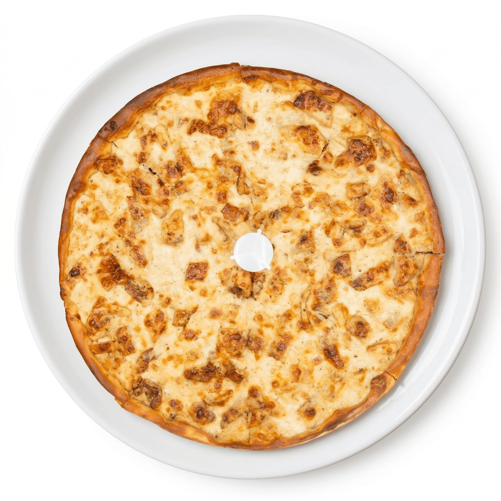 Chicken Alfredo Deep Dish Pizza