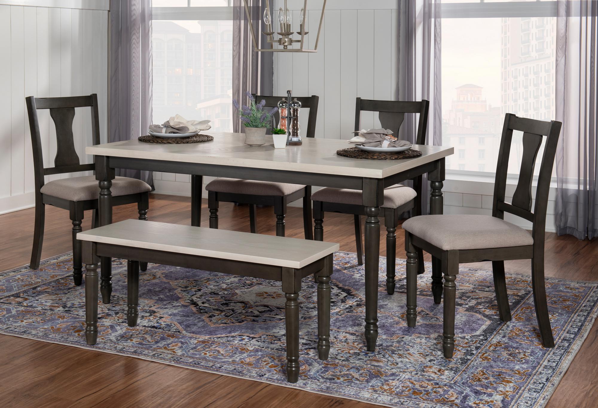 6 - Piece Willow Dining Set - Gray