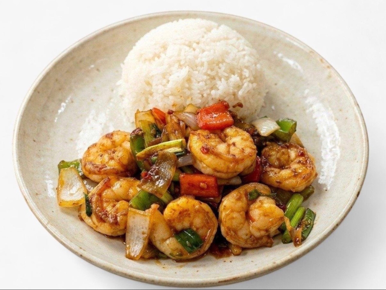 #11 Roasted Chili Jam Prawns & Steam Rice