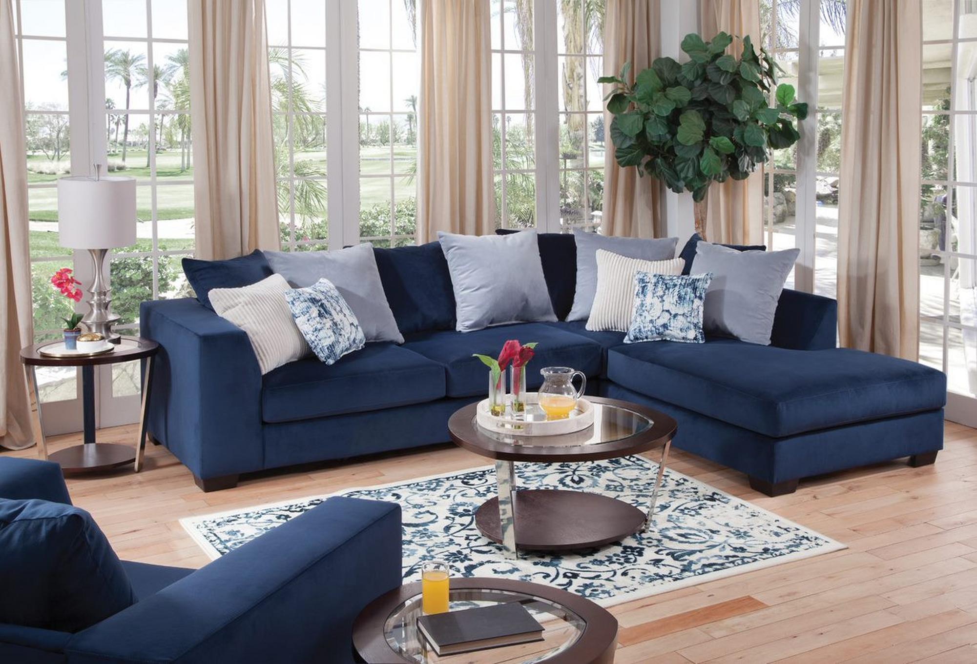 Celeste II Sectional, Chair, Rug, & Lamp w/ Duncan II Table Set
