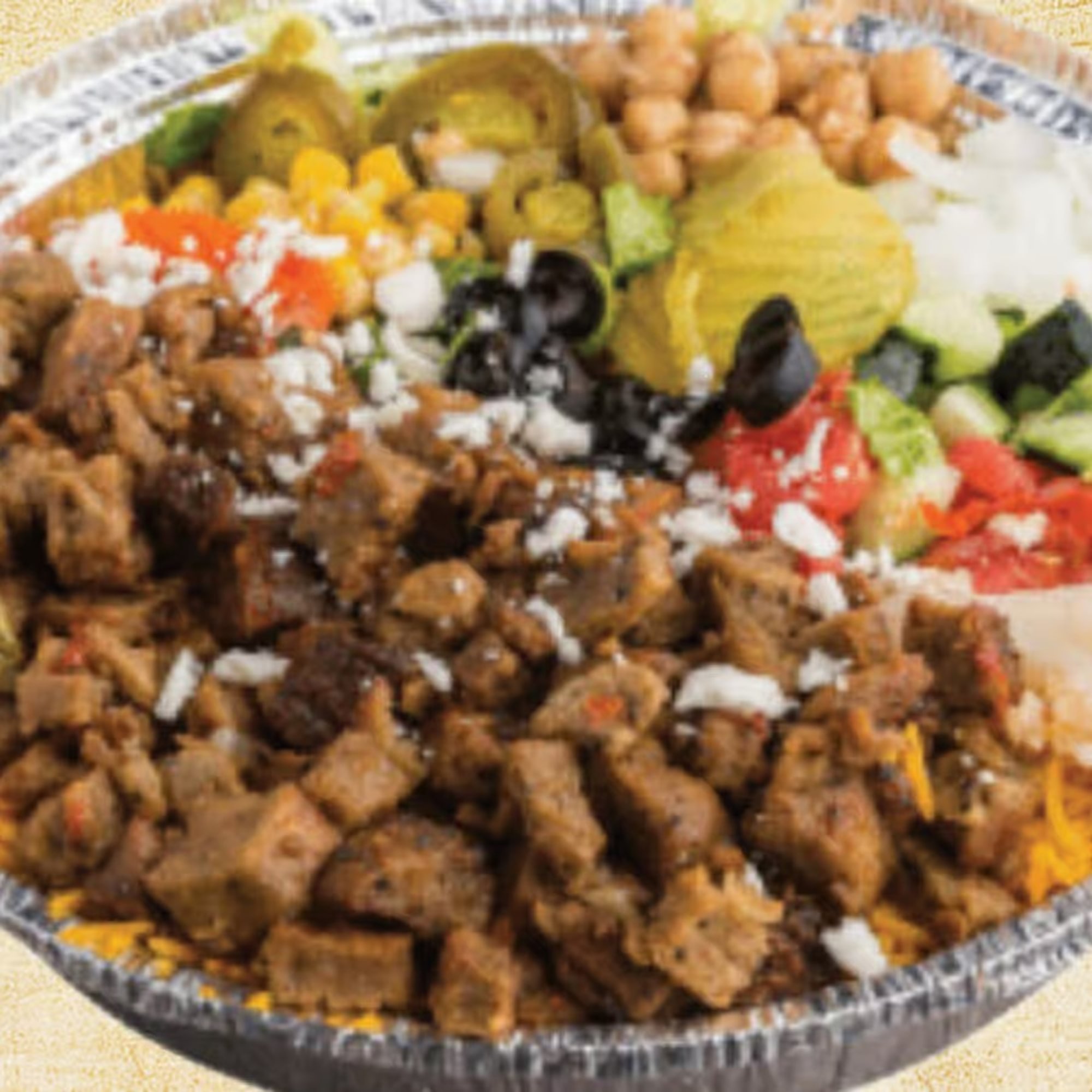 Lamb Over Rice Platter