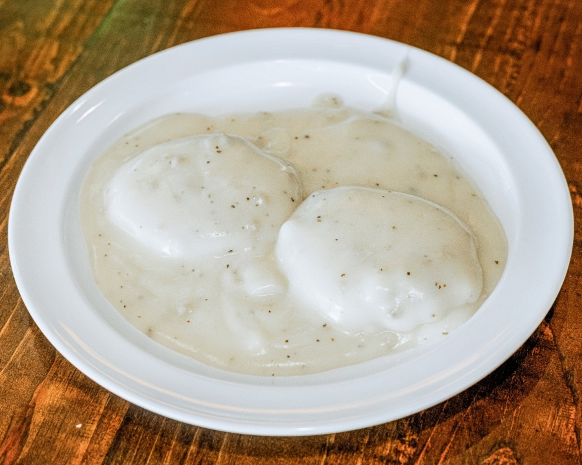 Two Biscuits and Sausage Gravy