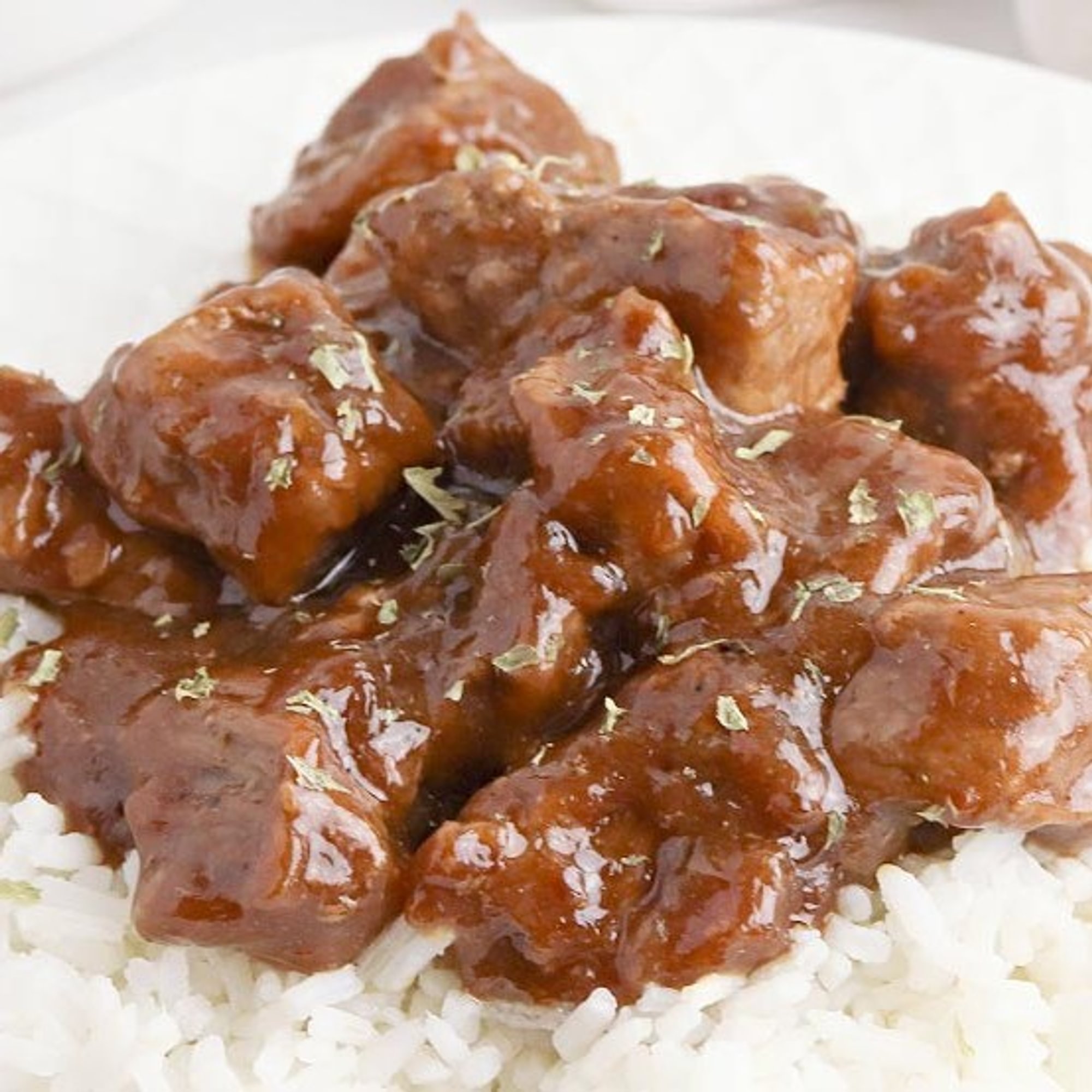 Beef Tips with Two Sides