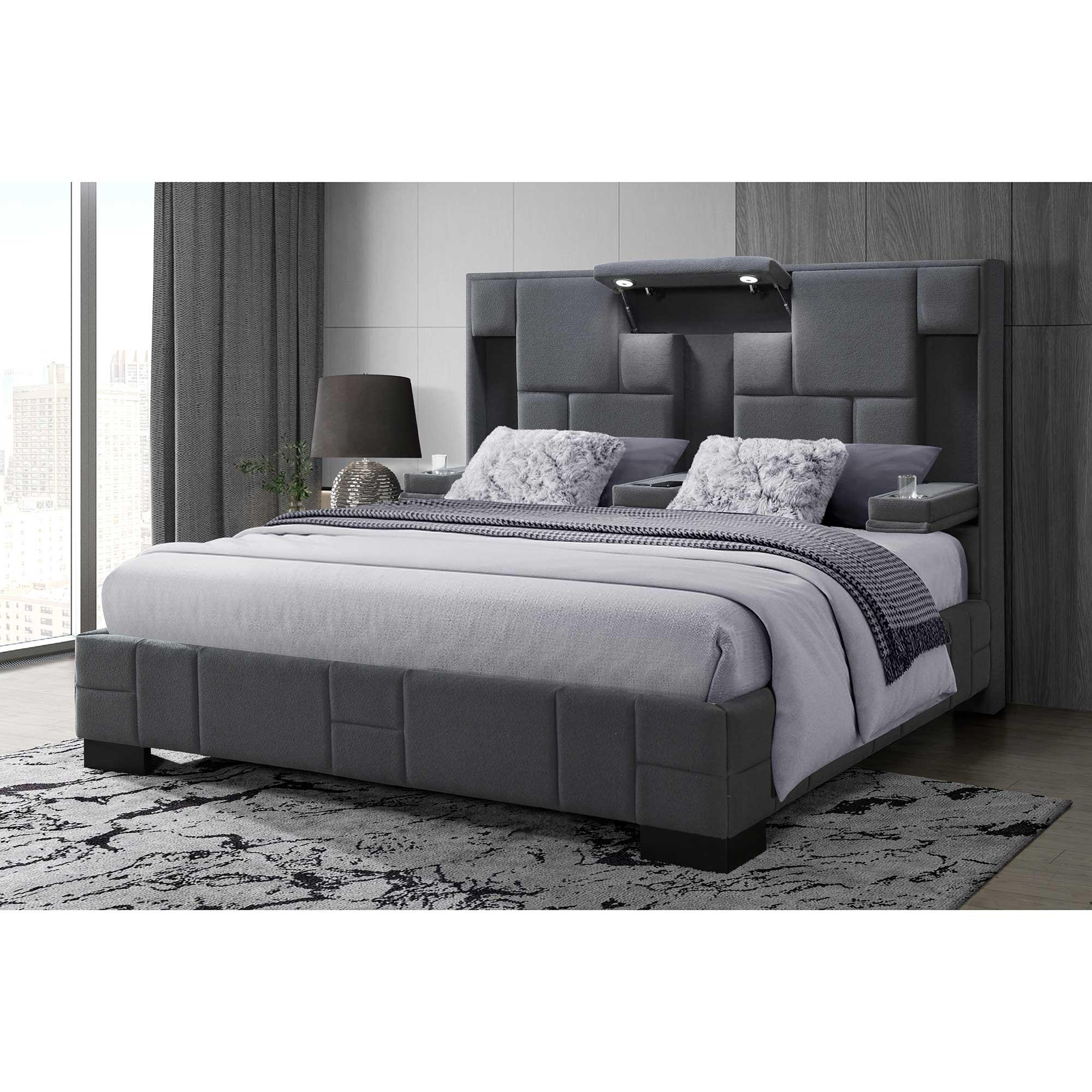 Queen Oscar Bedroom Set - Dark Grey
