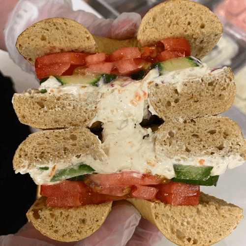 Bagel with CC & Tomato