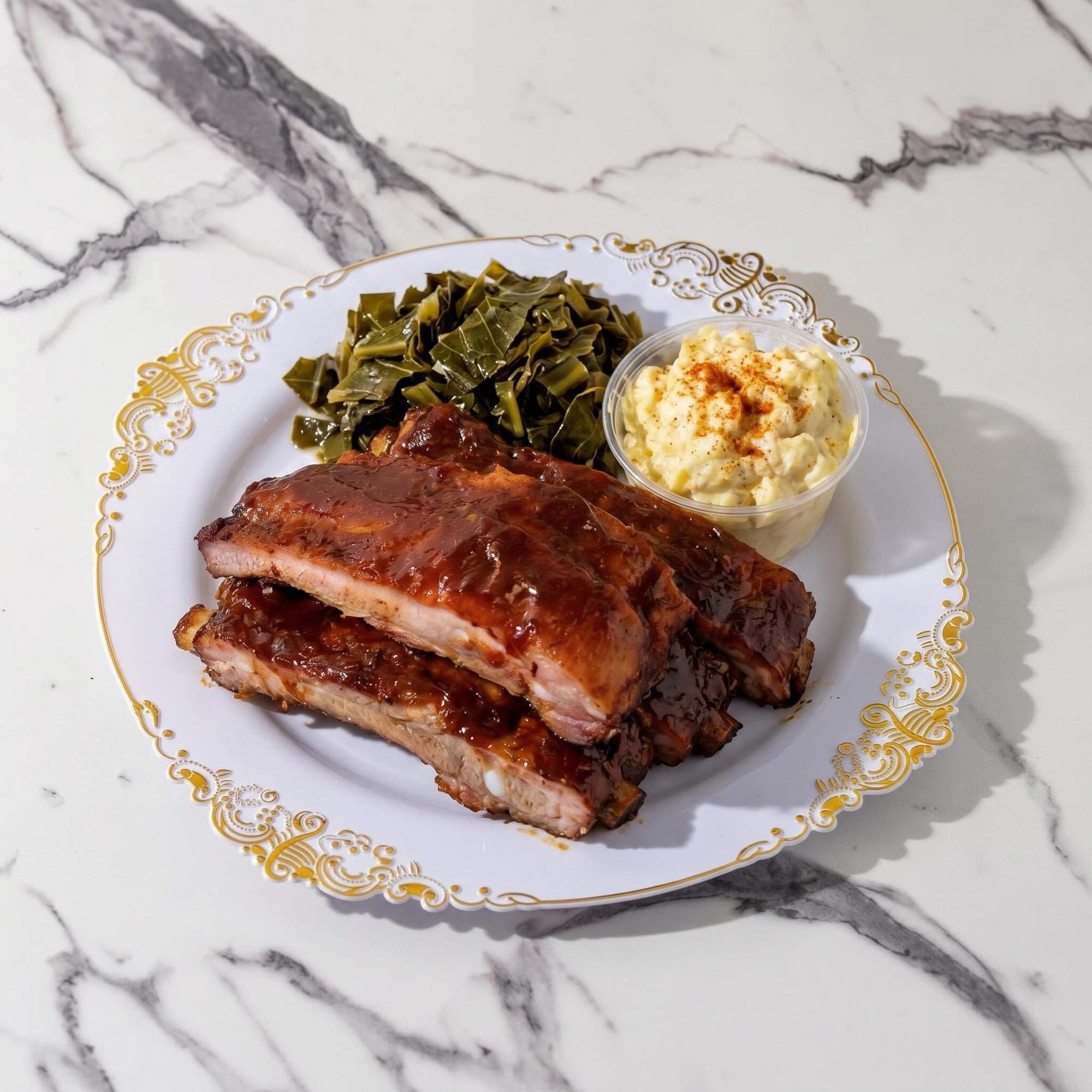 3 Rib Bones with Two Sides