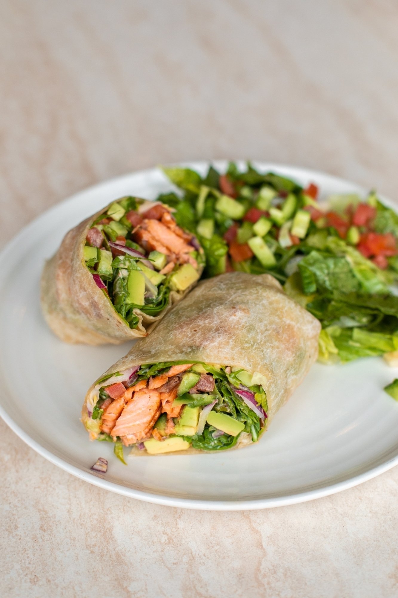 Grilled Salmon Wrap