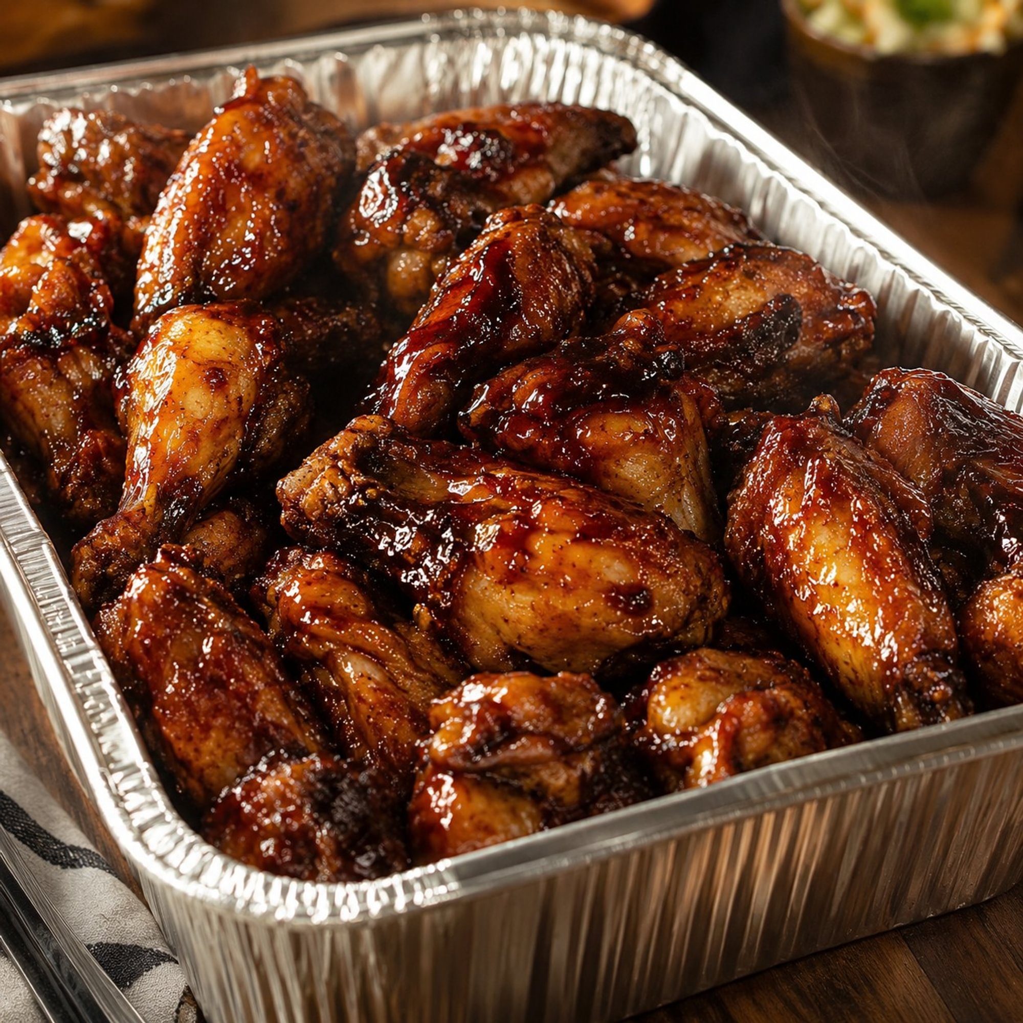 Bourbon Chicken Wings — Catering Tray