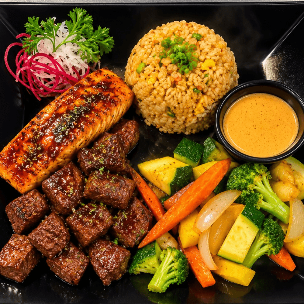 Hibachi Steak & Salmon