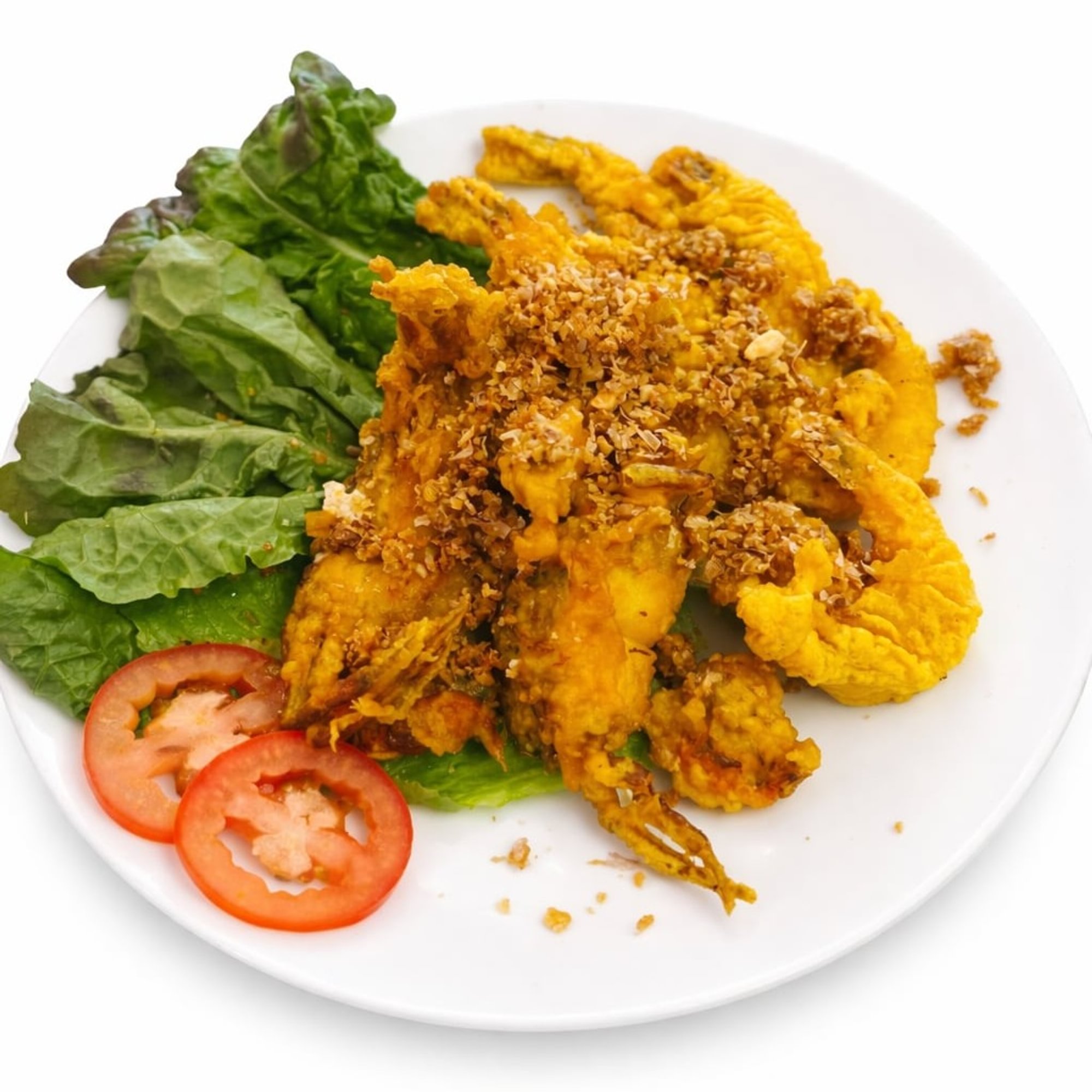 Crispy Soft Shell Crab & Shrimp with Garlic Rice