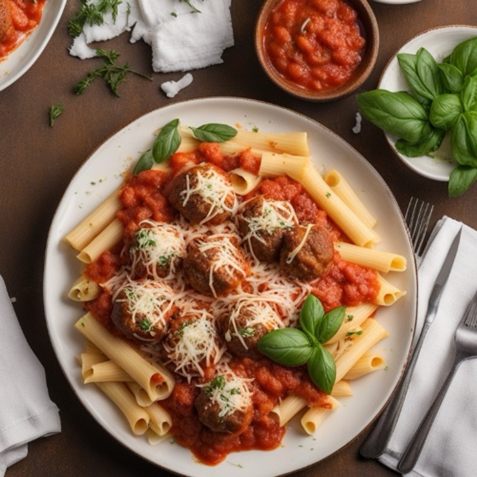 Meatball Parmesan Pasta