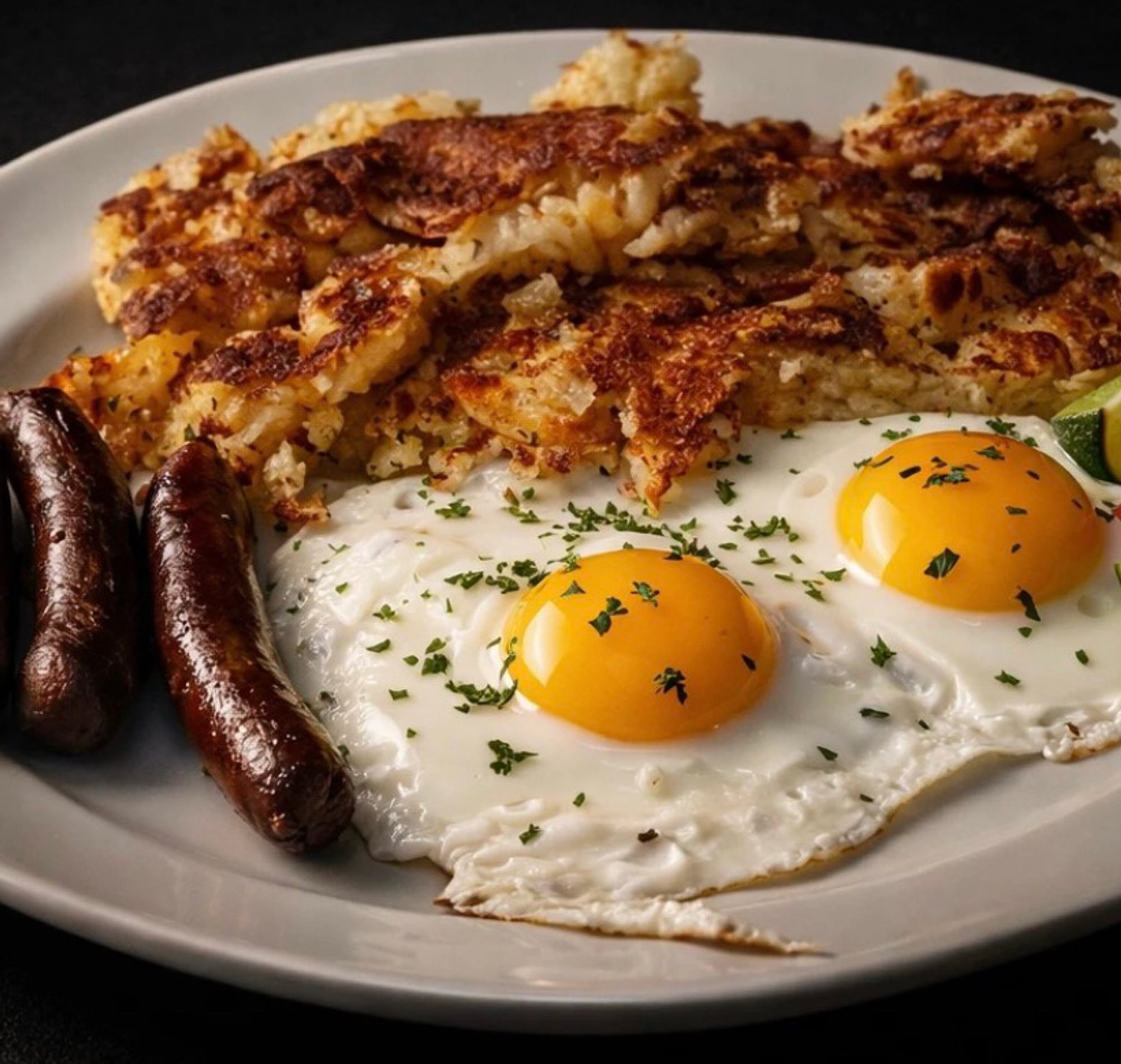 Two Eggs, Home Fries or Grits, One Meat and Toast
