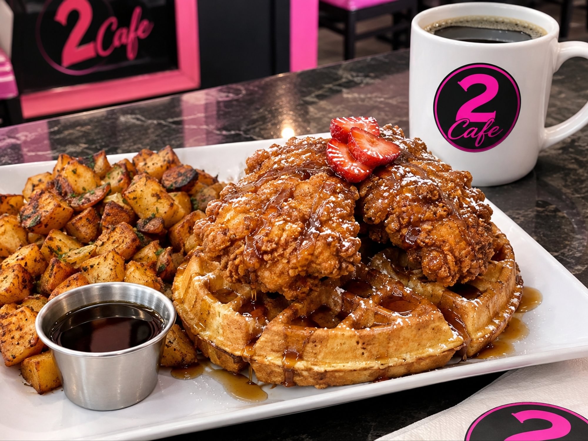 Fried Chicken And Waffles Combo
