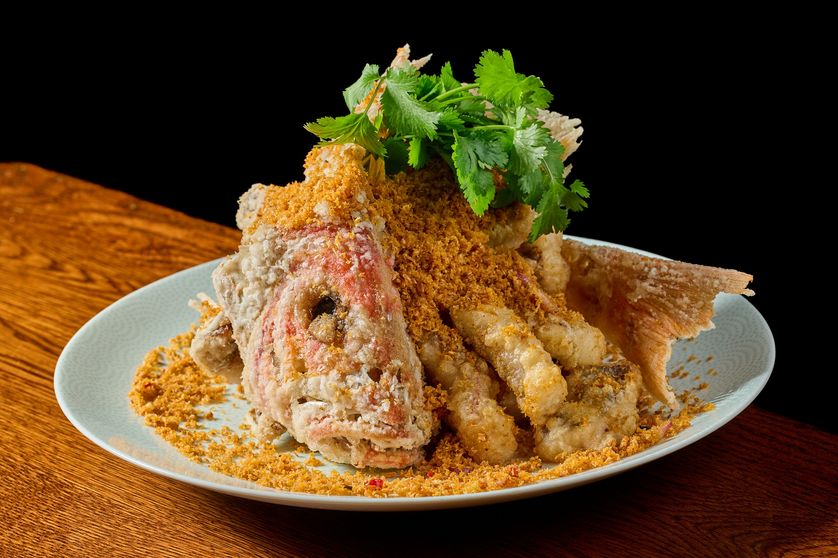 CRISPY SNAPPER IN “SAND”