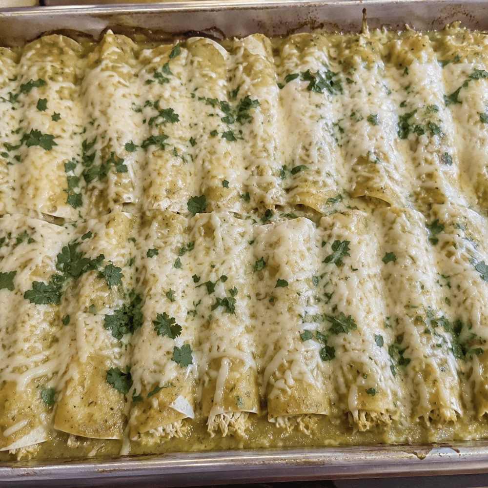Enchiladas Platter Creamy Green Salsa