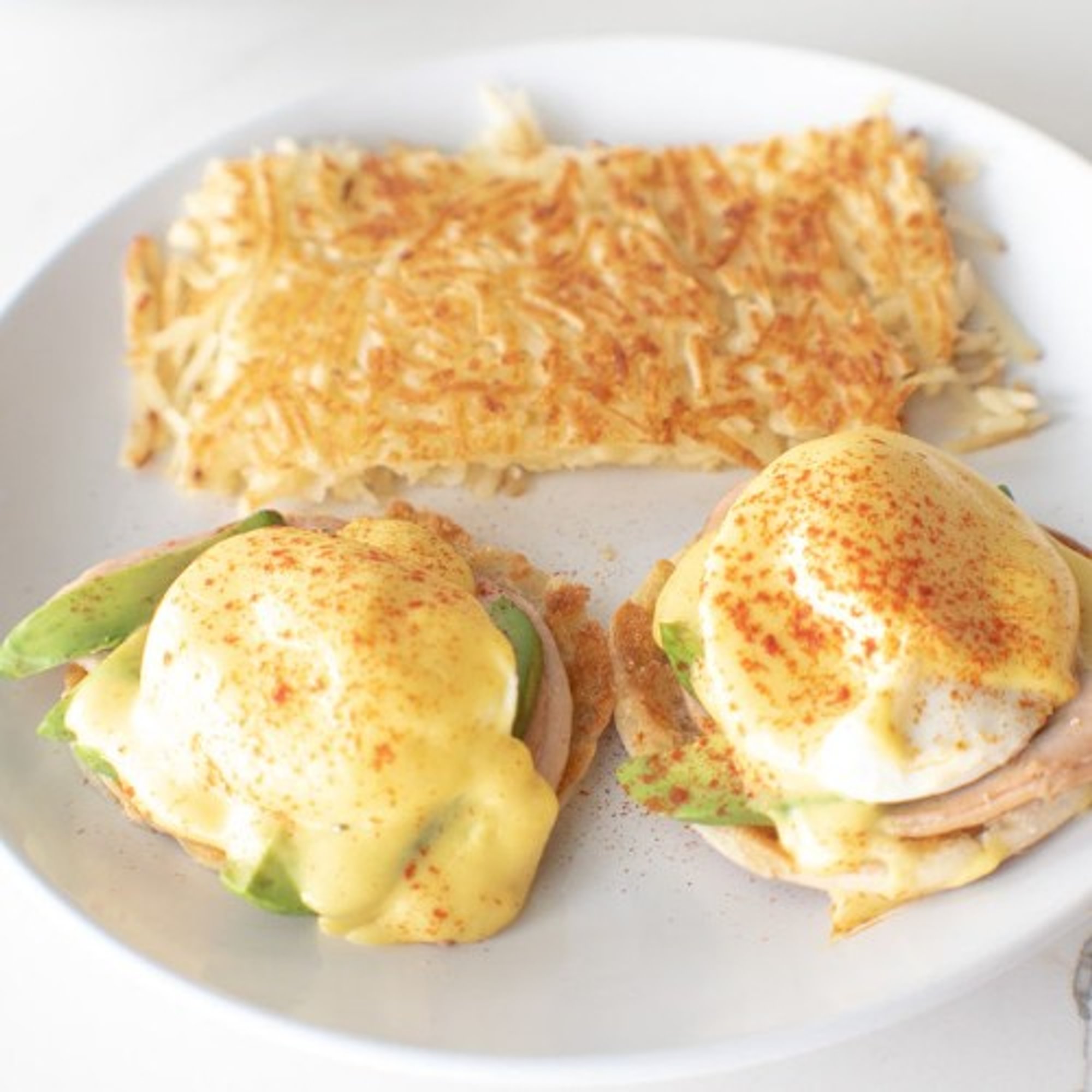 Turkey Avocado Eggs Benedict