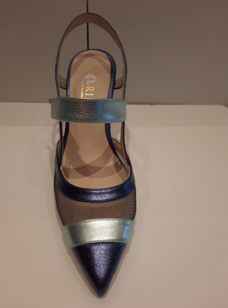 Leather open heel sandal by Marian