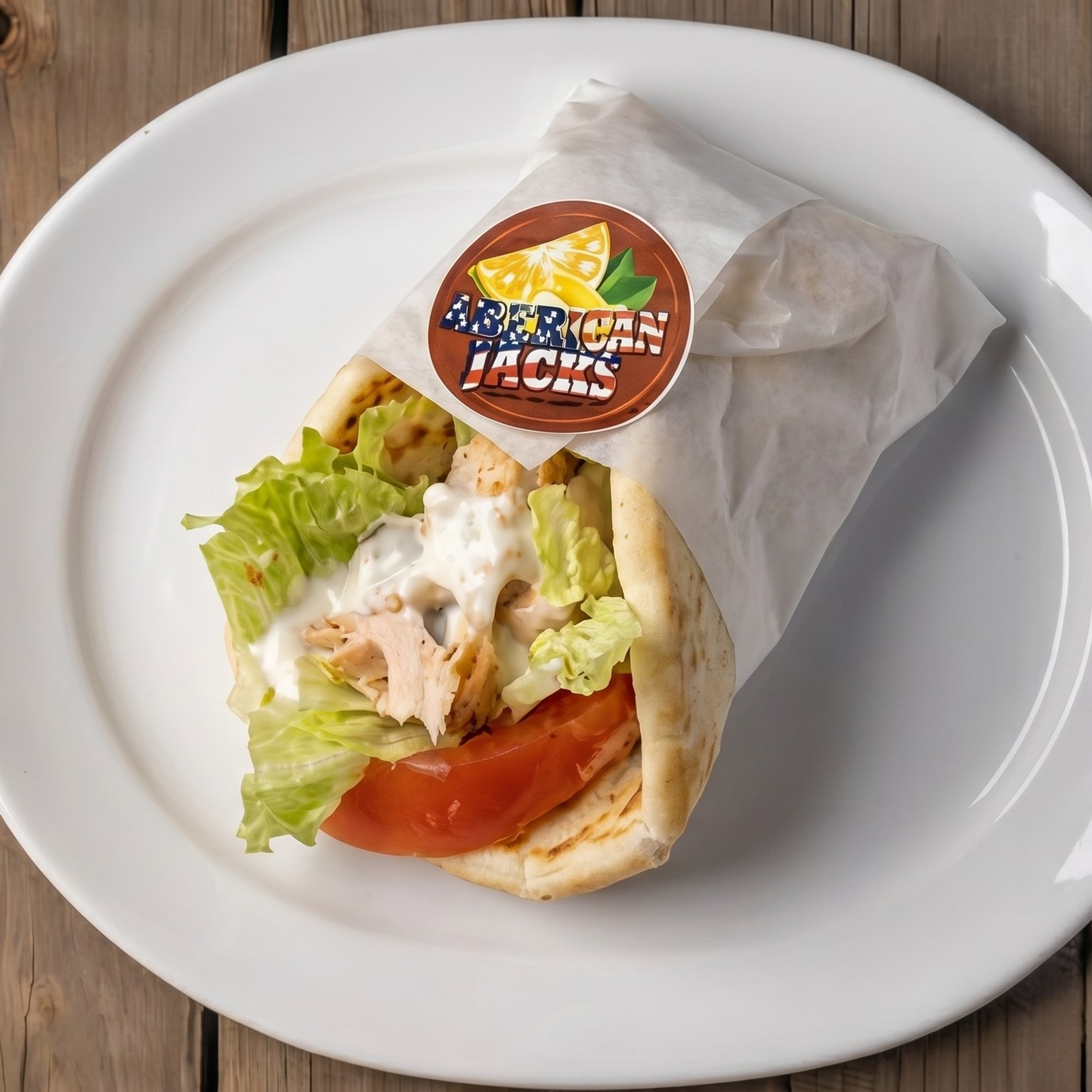 American Jack Pita Wrap With Feta Cheese.