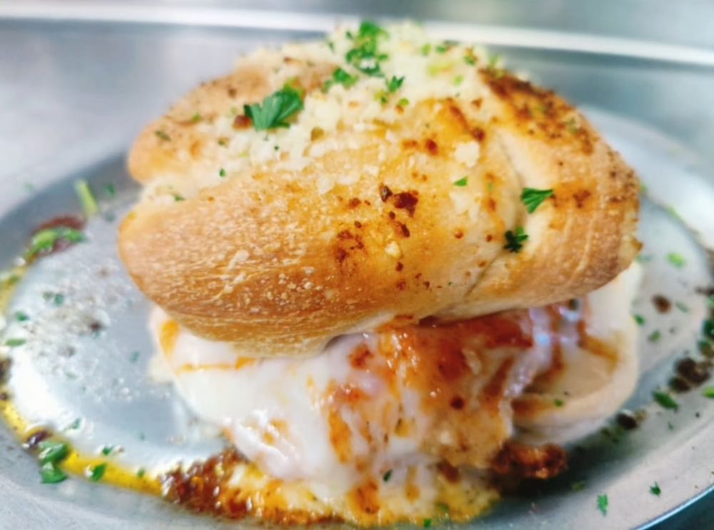 Chicken Chorizo Garlic Knots Sandwich