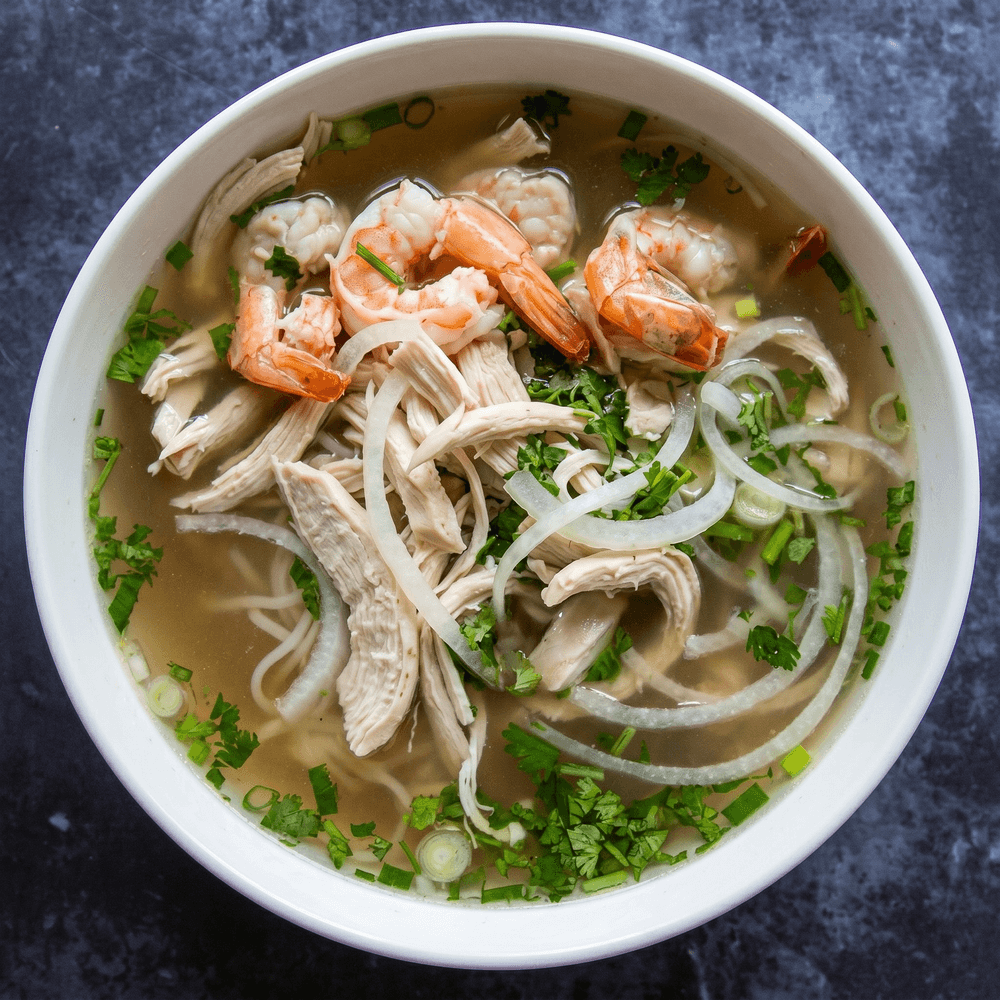 P11. Shredded Chicken Pho & Shrimp (Beef Broth)