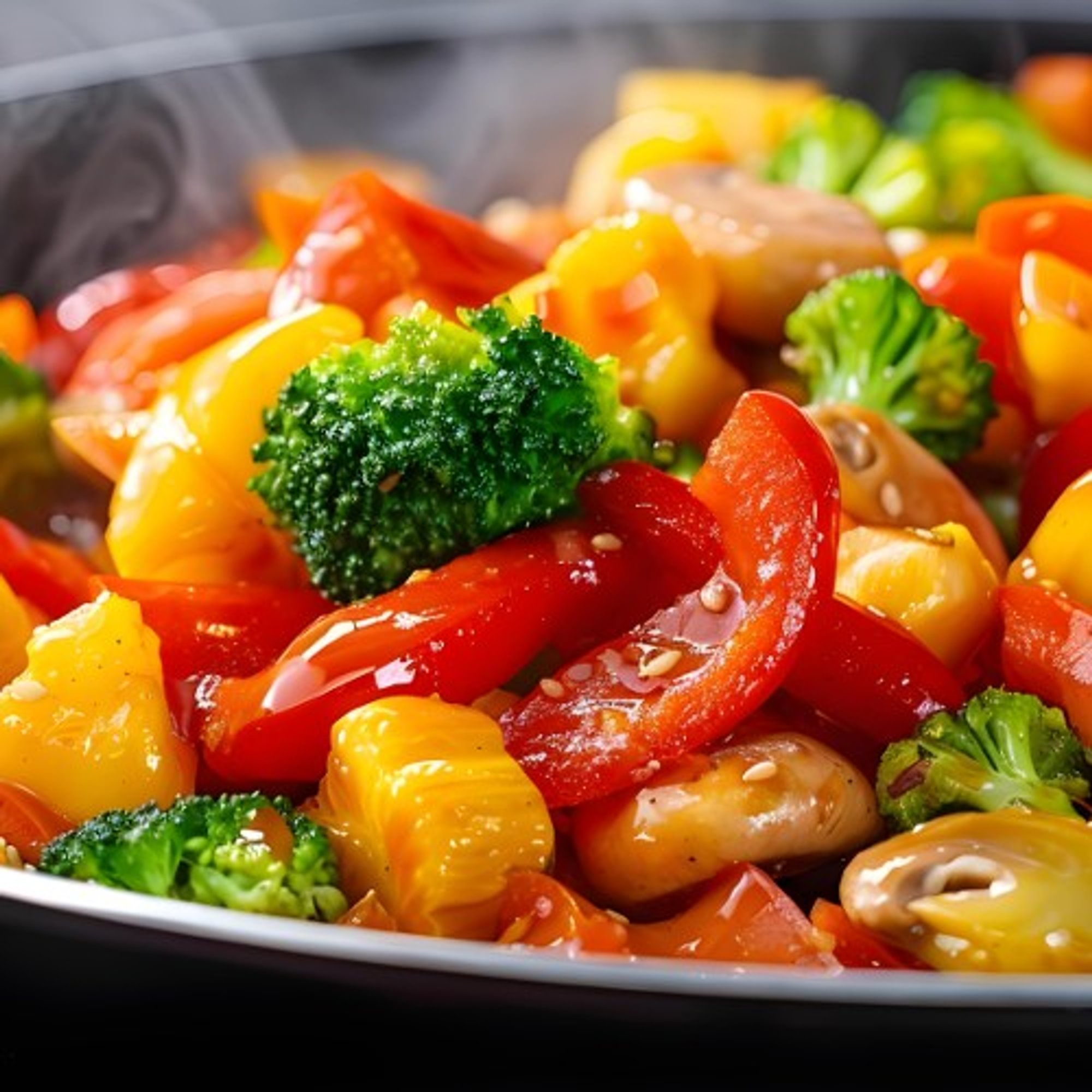 Side Of Stir fry Veggies With Sauce