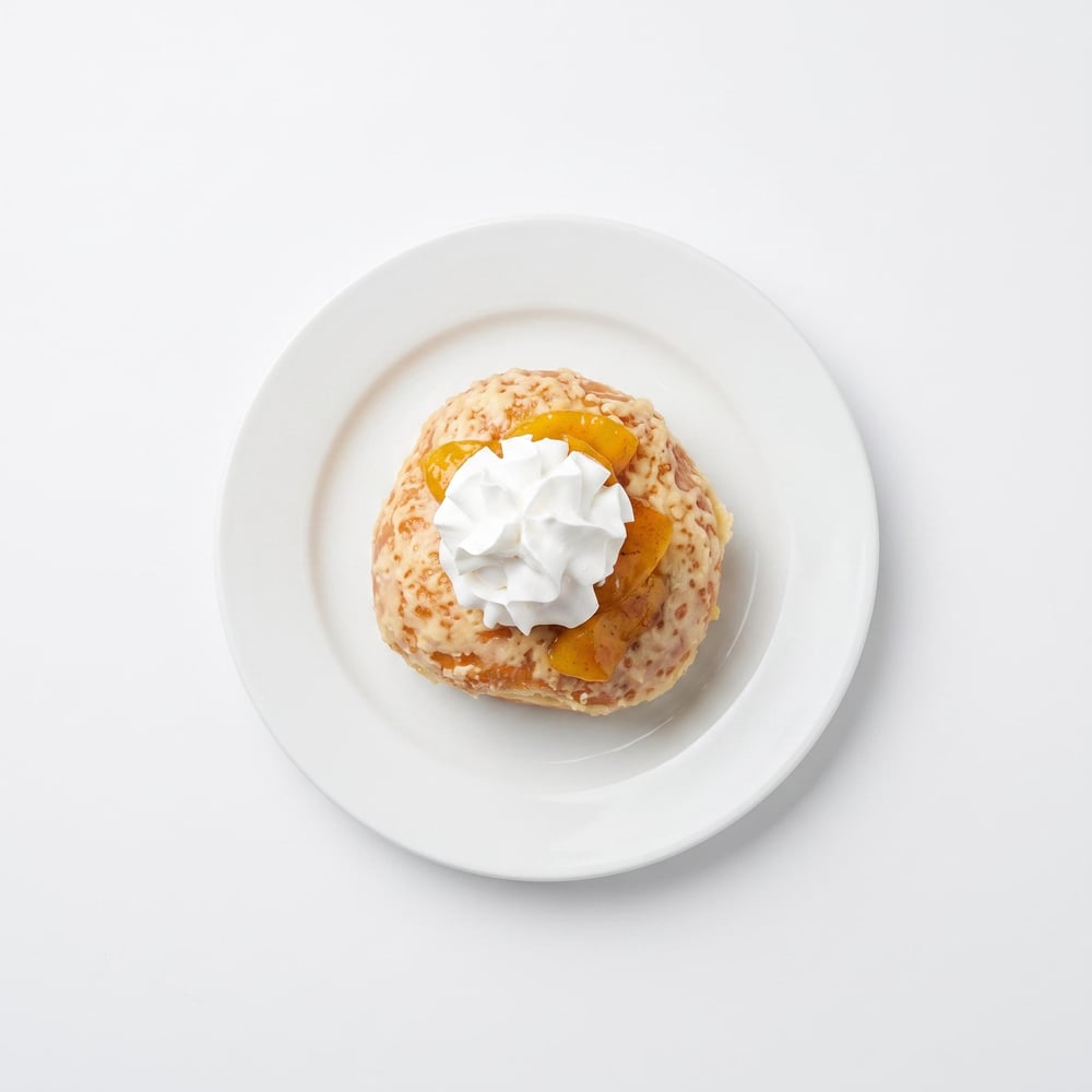Peaches & Creme Brûlée Donut
