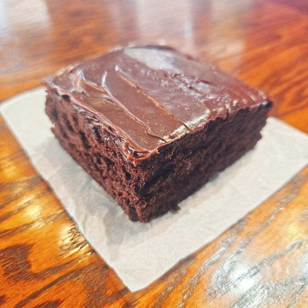 Chocolate Cake Slice W/ Chocolate Icing