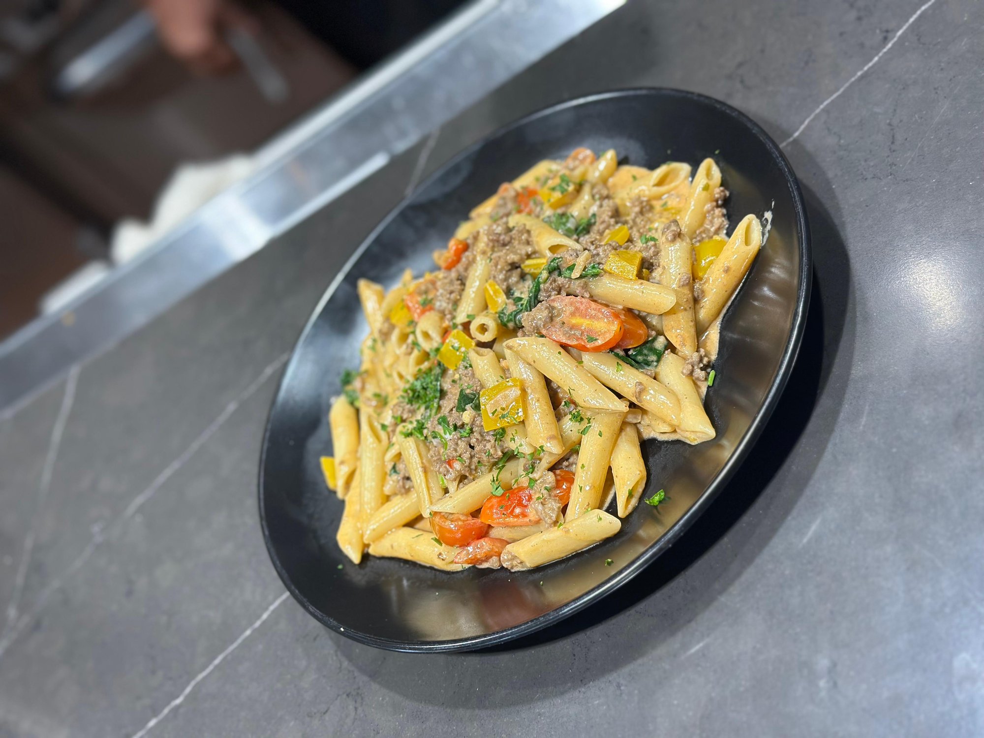 Penne Alla Panna Con Carne