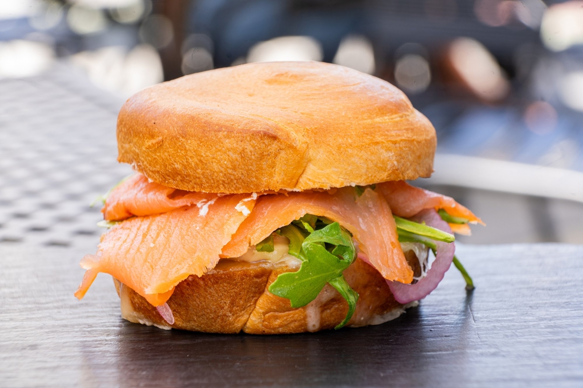 Smoked Salmon - Croissant Sandwich