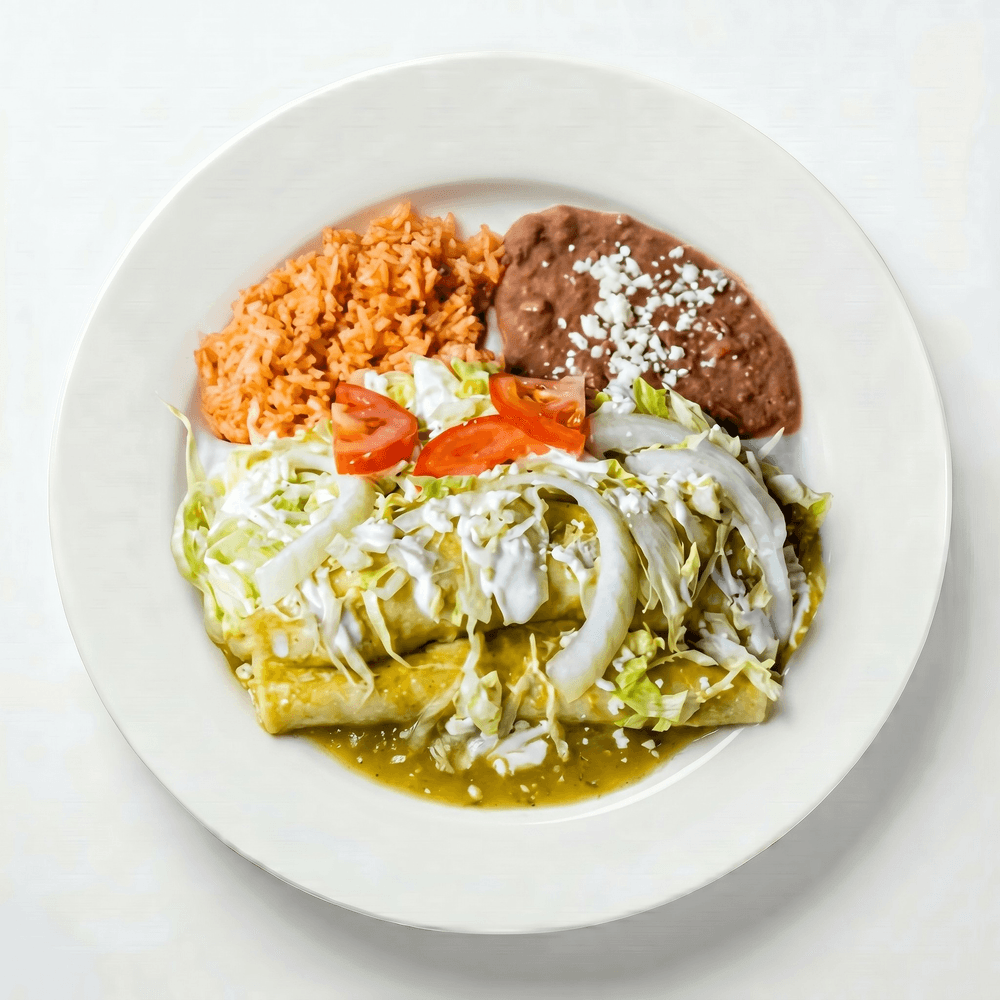 Platillo de Enchiladas Verdes (Green Sauce)