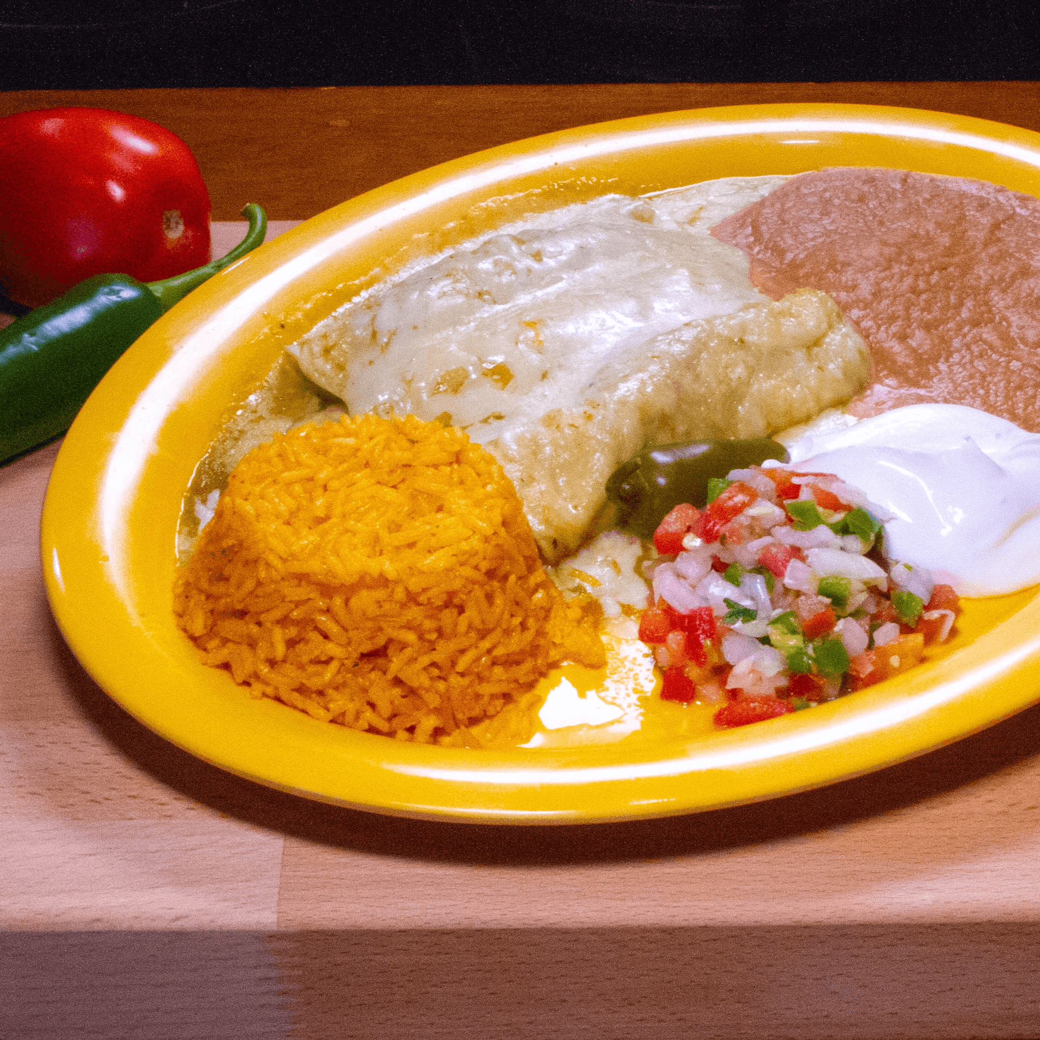 Green Enchilada Plate