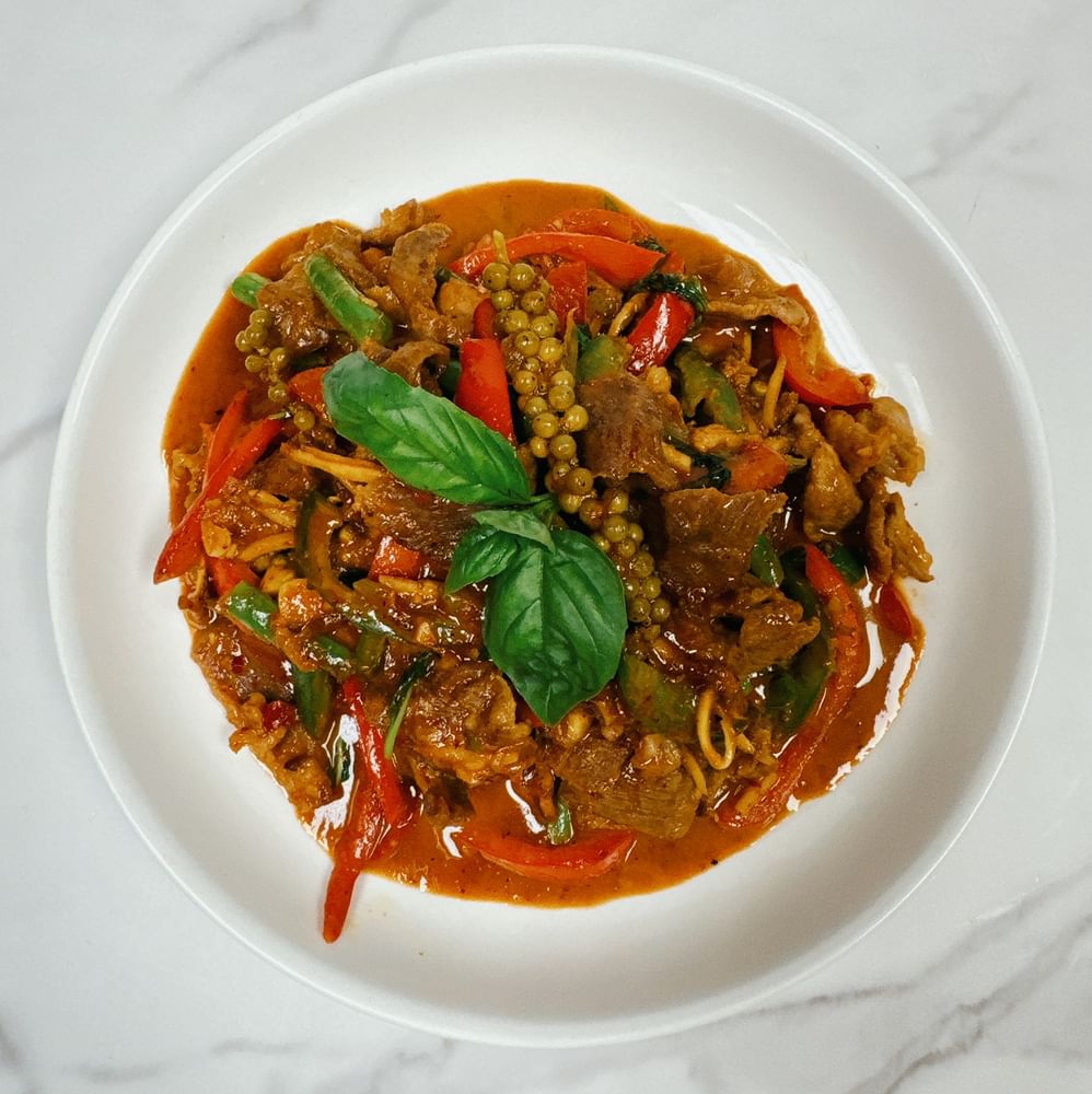 Pad Ped Moo Pah (Medium or Thai Spicy) 🌶️🌶️