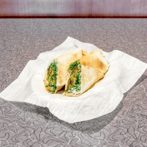 Falafel, Hummus, Tabouli Sandwich