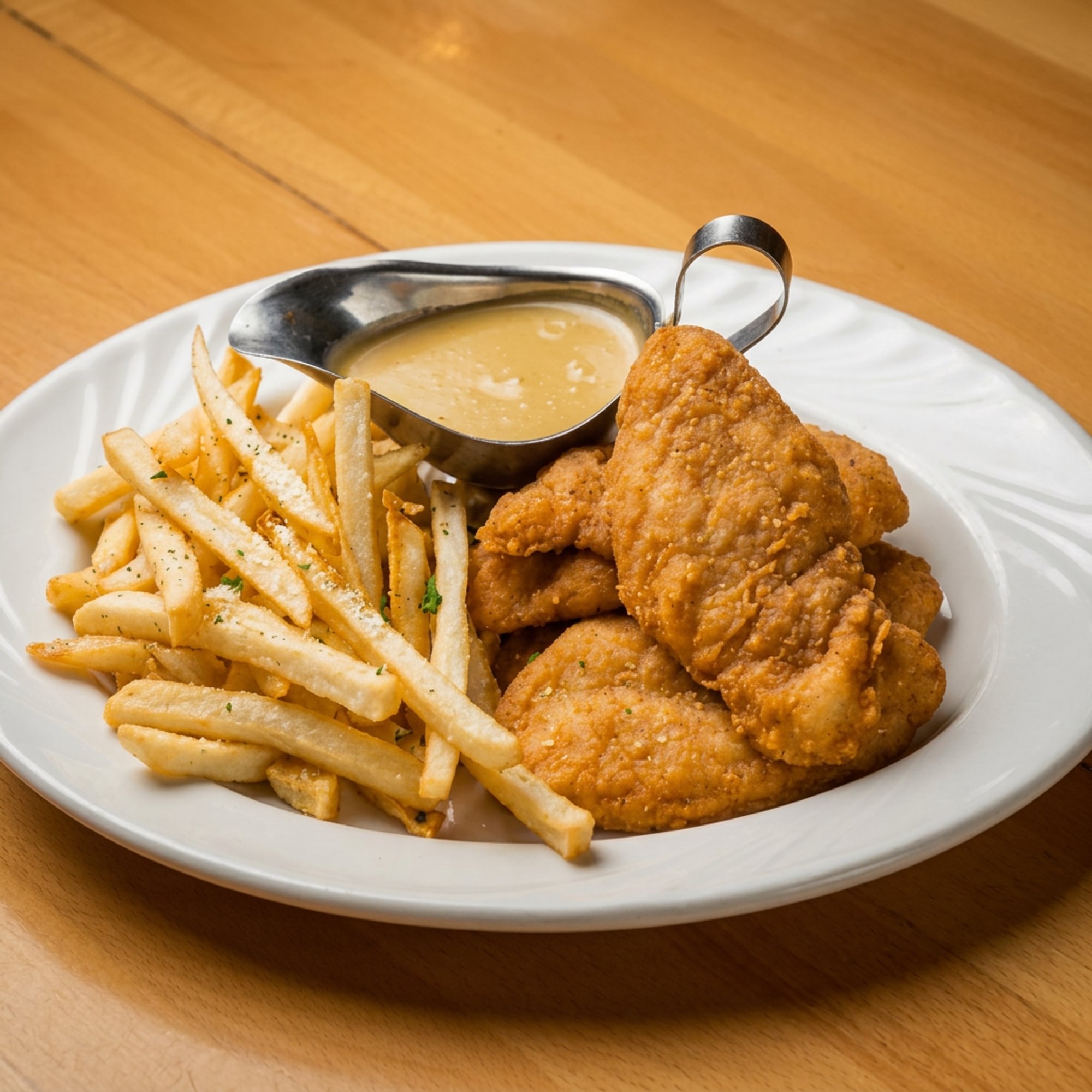 Chicken tenders and fries