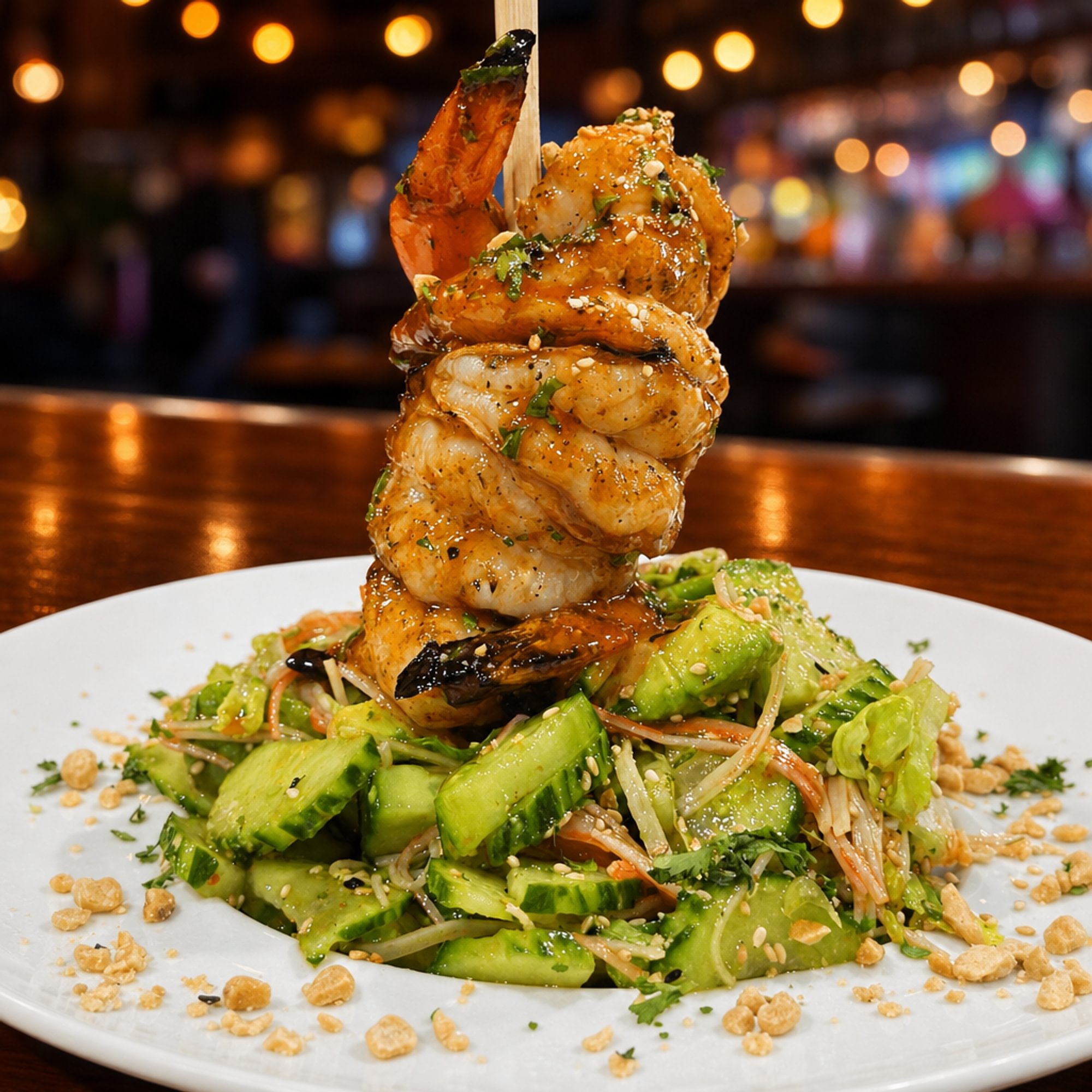 Spicy Cucumber & Shrimp Salad