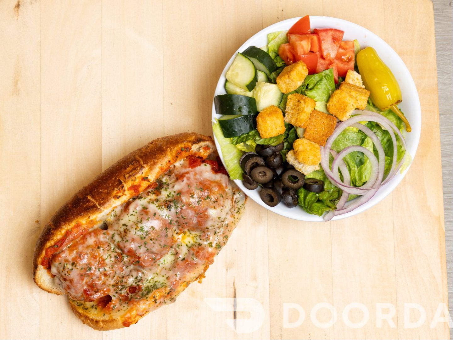 $12 Mama's Meatball Sub W/Salad