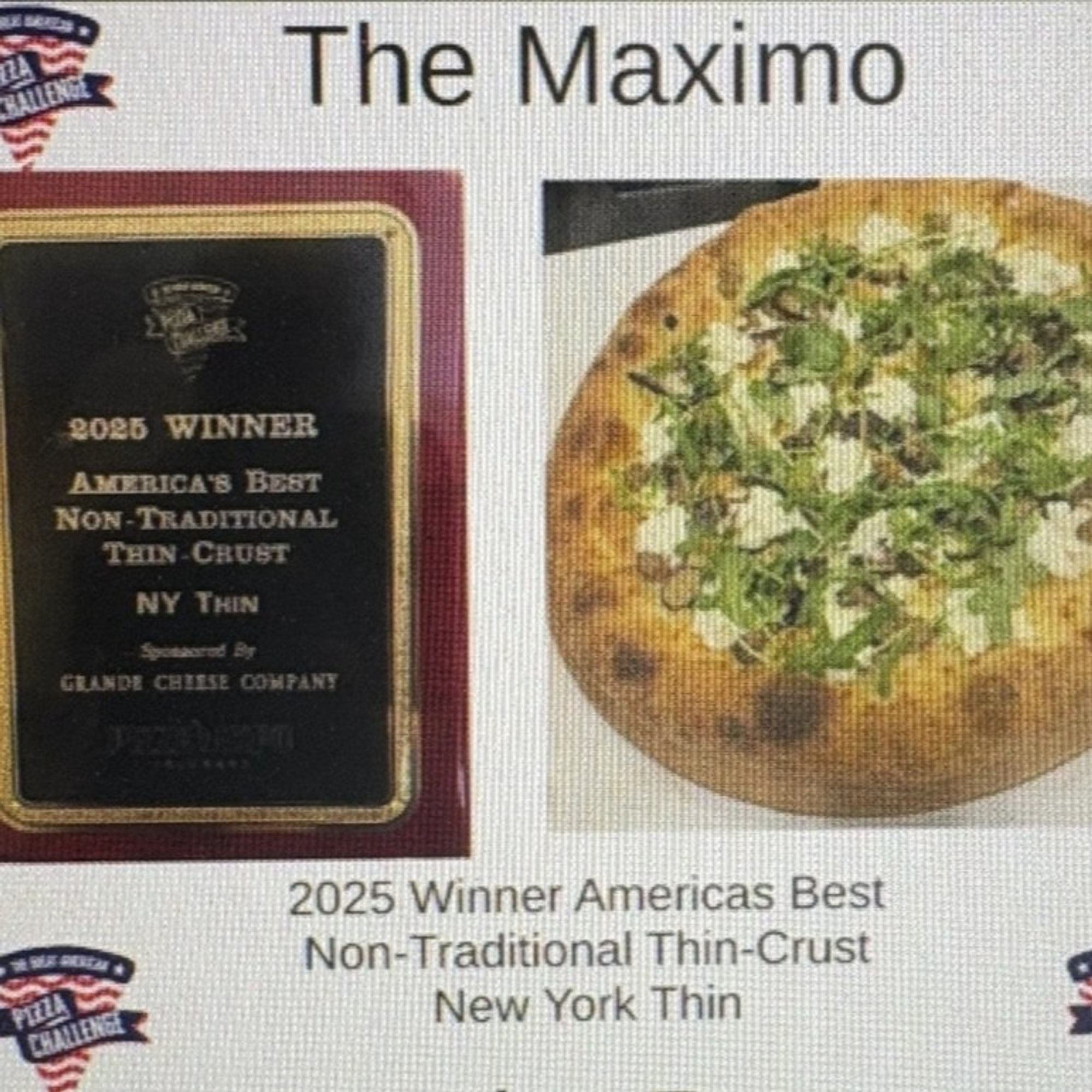 16” The Maximo 2025 1st place in The Great America Pizza Challenge Non-Traditional Thin-Crust NY...