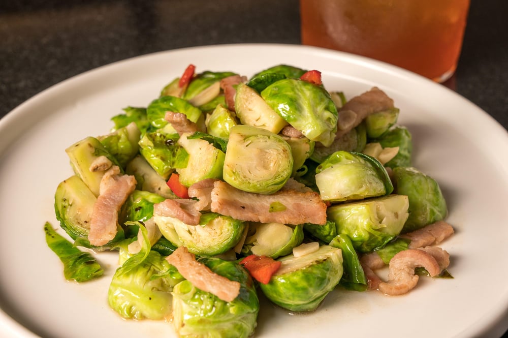 Stir-Fried Brussels Sprouts with Garlic