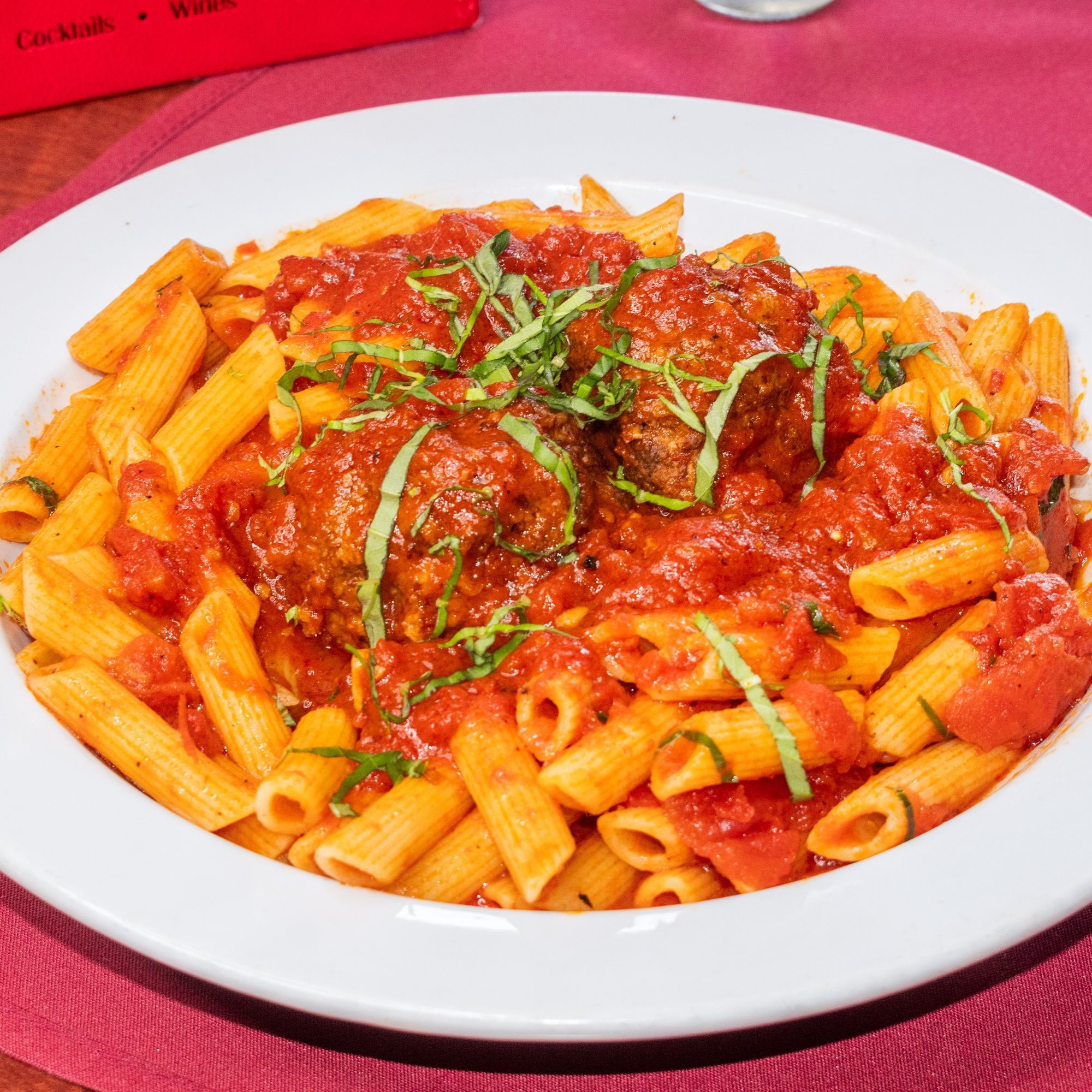 Pasta with Meatballs or Sausage