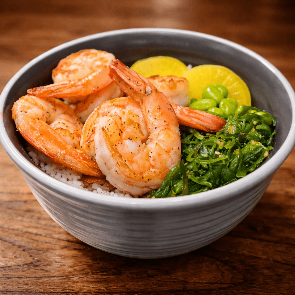 Grilled Shrimp Rice Bowl