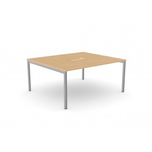 C-Sense 2 Person Bench Open Leg Scallop Top 1600 x 700 - Beech /SLV