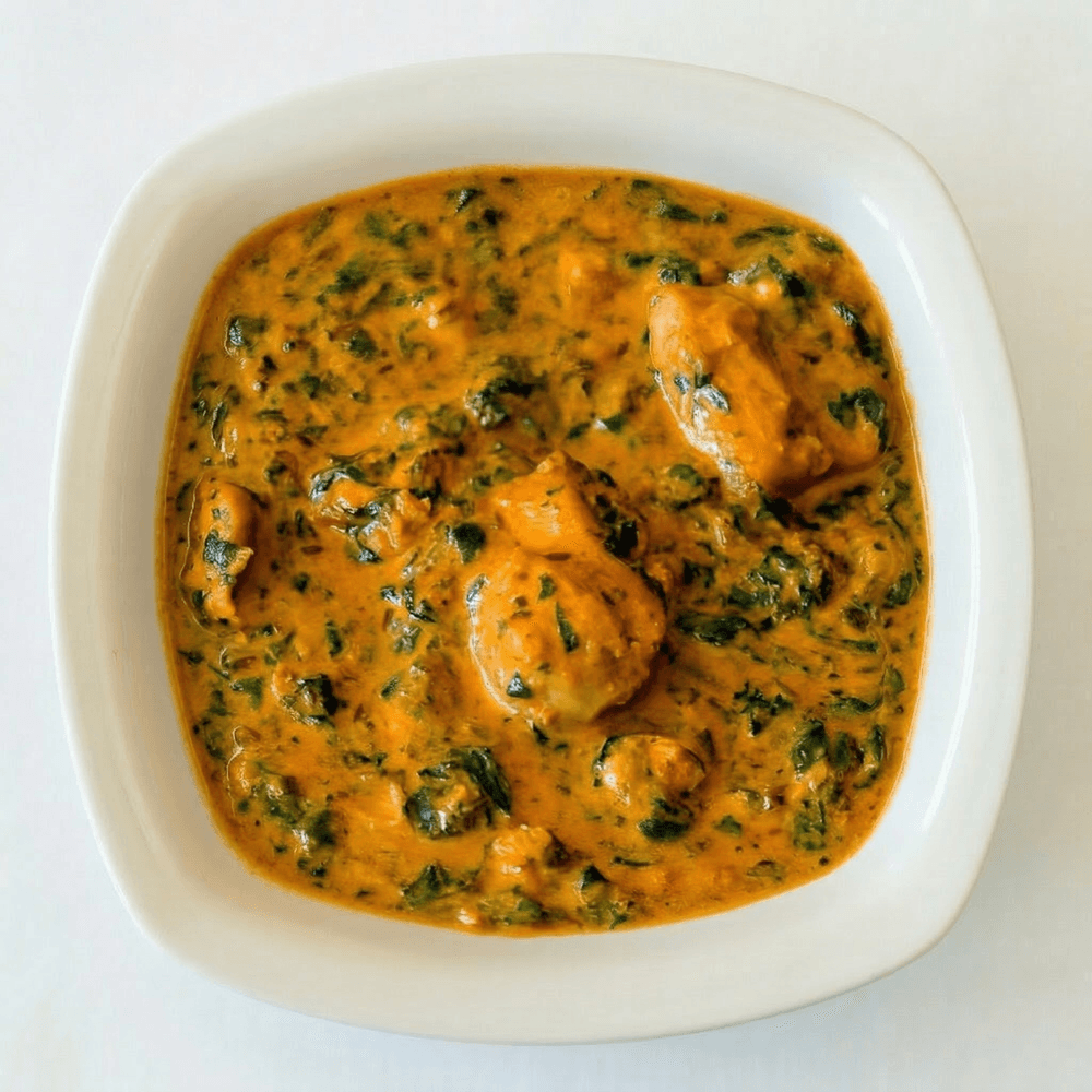 Combo Kukhura Ra Saagko Tarkari - Spinach & Chicken Cream Curry