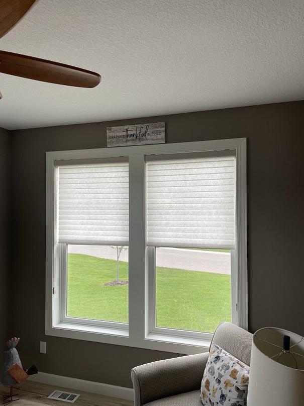 Add warmth and texture to your room with our bespoke Pleated Shades. This wonderful modern living space features our stunning Pleated Shades to add a cozy feel to the room without shutting out the light.