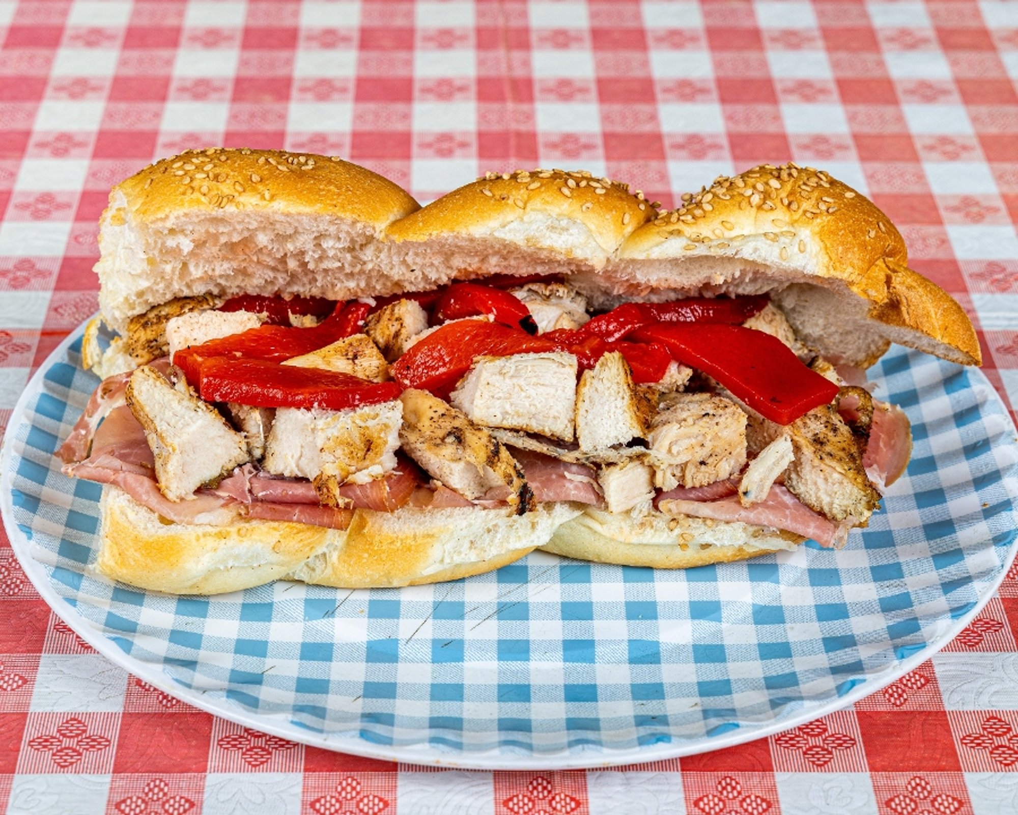 Grilled Chicken, Prosciutto & Roasted Red Peppers
